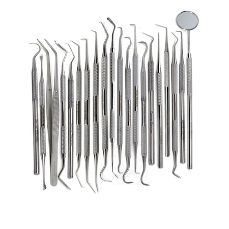 A2Z Scilab 20 Pcs Dental Picks Professional Stainless Steel Oral Cleaning Tools A2Z-ZR-MPS20